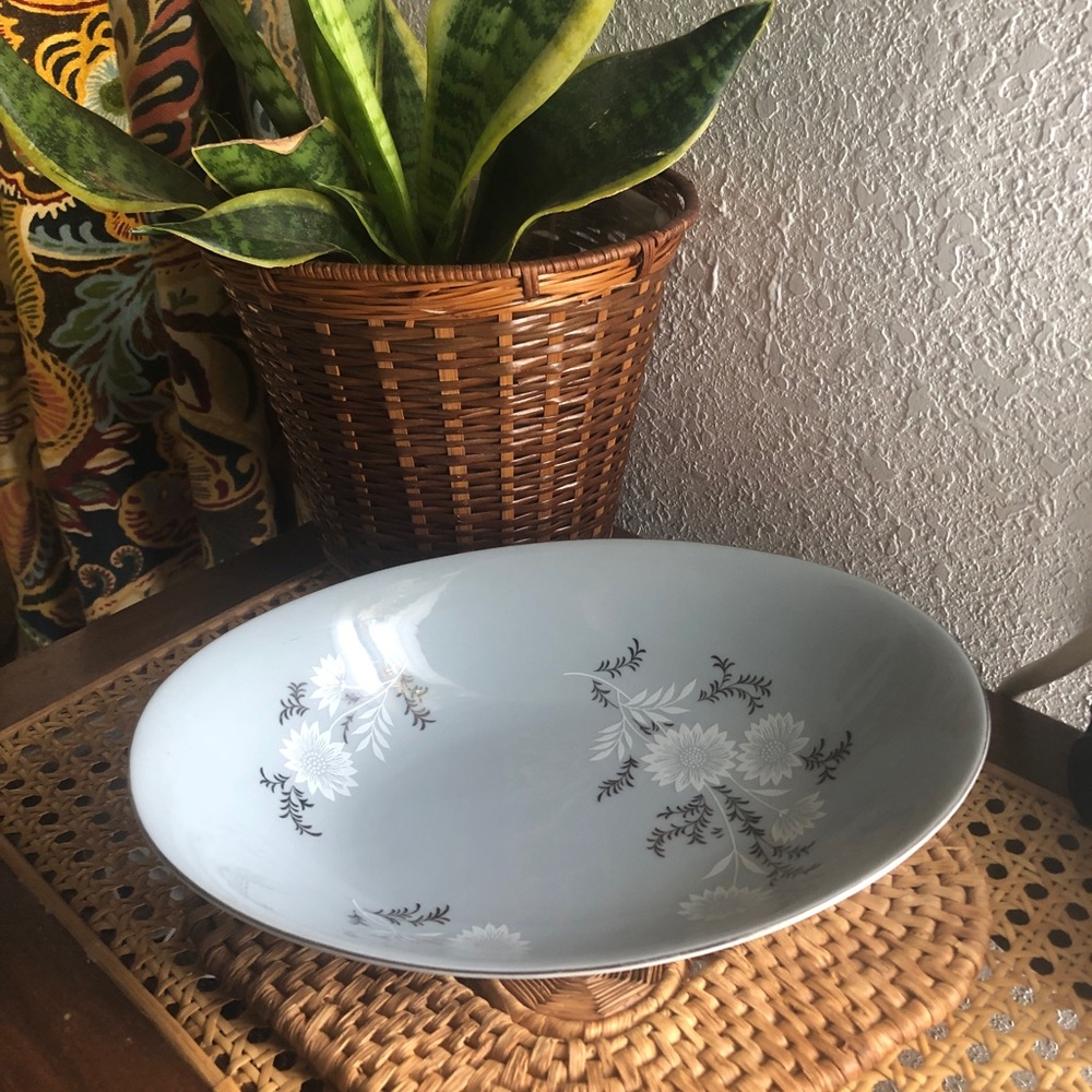 Vintage Floral Starlight Serving Bowl By Fine Syei China 3171 Made in Japan